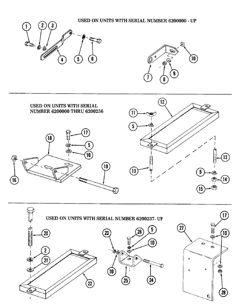 Схема запчастей Case 880 - (078) - ELECTRICAL SYSTEM MOUNTING PARTS (06) - ELECTRICAL SYSTEMS