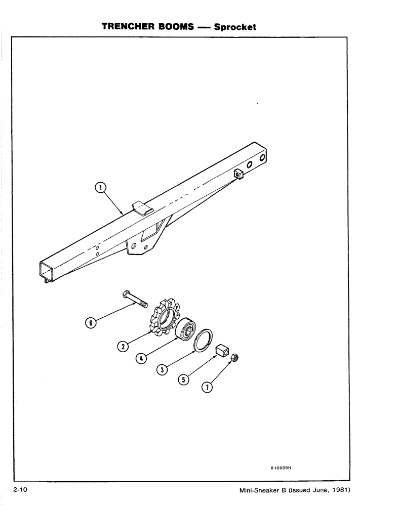 Схема запчастей Case CASE - (2-10) - TRENCHER BOOMS - SPROCKET (18) - MISCELLANEOUS