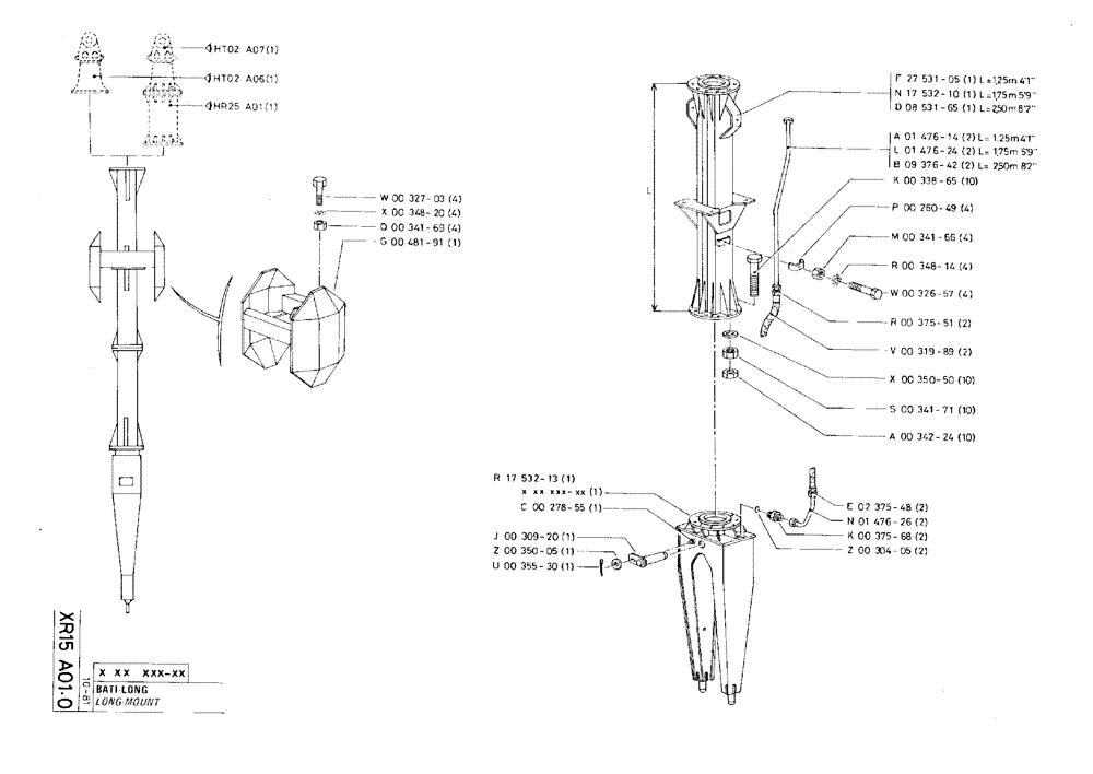 Схема запчастей Case 75C - (XR15 A01.0) - LONG-MOUNT (18) - ATTACHMENT ACCESSORIES