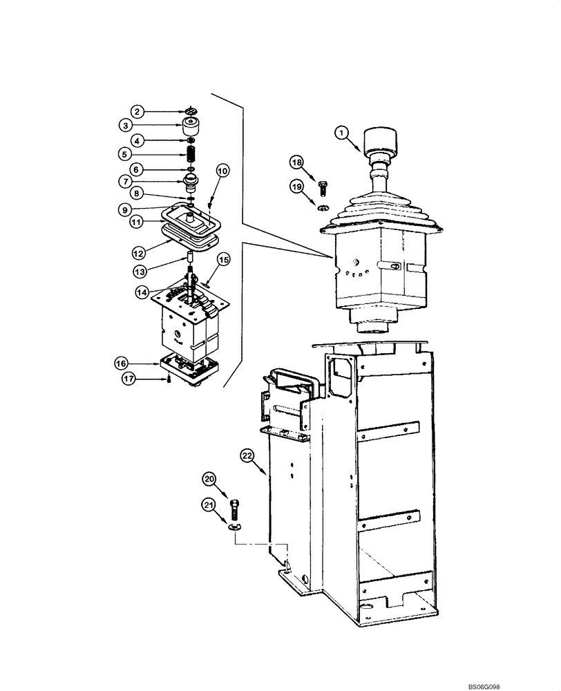 Схема запчастей Case 865 - (06.02[00]) - TRANSMISSION LEVER (06) - POWER TRAIN