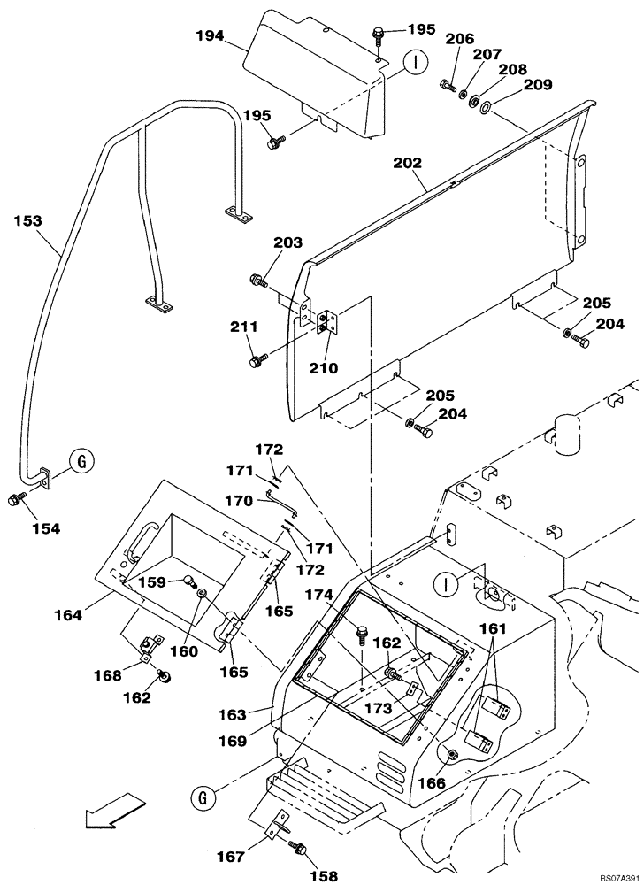 Схема запчастей Case CX460 - (09-09) - STORAGE BOX - INSULATION (09) - CHASSIS/ATTACHMENTS