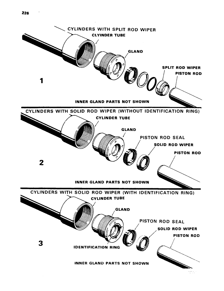Схема запчастей Case 450 - (226) - CYLINDER IDENTIFICATION, LOADER LIFT CYLINDERS (07) - HYDRAULIC SYSTEM