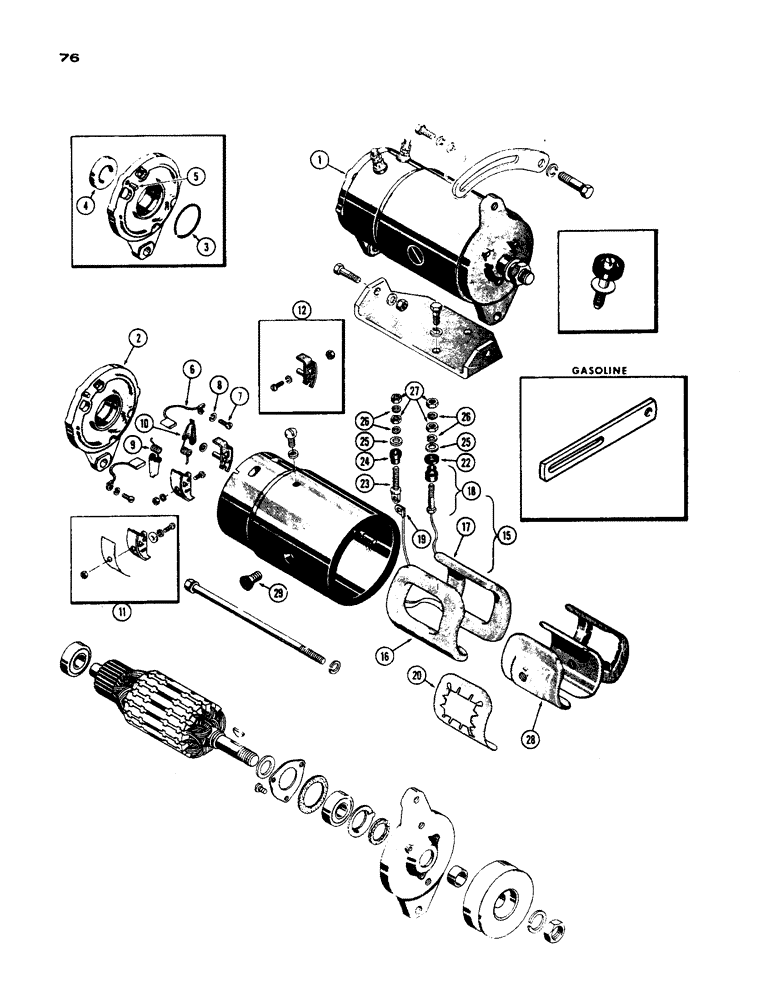 Схема запчастей Case 450 - (076) - D34009 GENERATOR, (188) GAS & DIESEL (06) - ELECTRICAL SYSTEMS