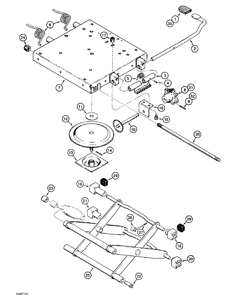 Схема запчастей Case 821B - (9-053E) - SUSPENSION SEATS - GRAY (09) - CHASSIS/ATTACHMENTS