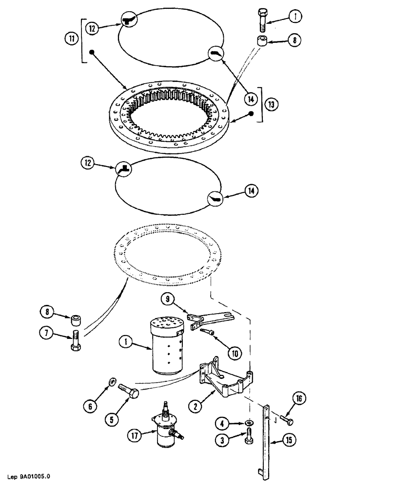 Схема запчастей Case 688B - (78) - SWING COMPONENTS (04) - UNDERCARRIAGE