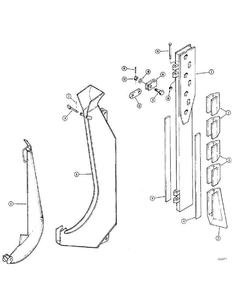 Схема запчастей Case 475 - (270) - CHUTE AND BLADE ASSEMBLY, 2" WIDE BLADE - 24", 30", AND 36" COVER DEPTHS (89) - TOOLS