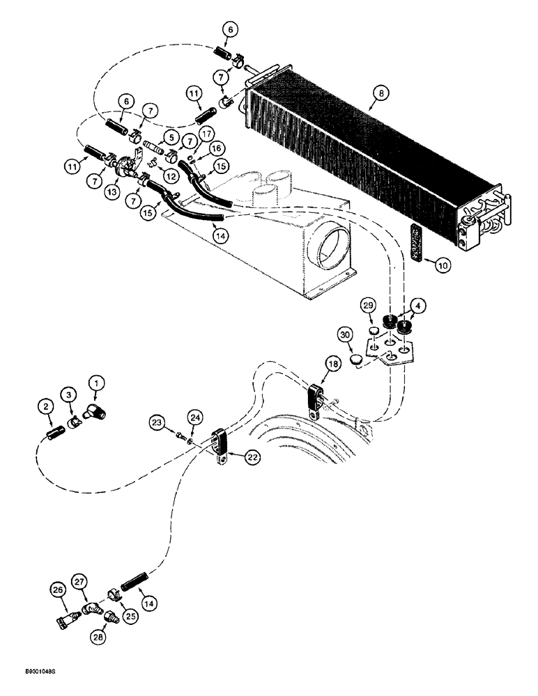 Схема запчастей Case 721B - (9-082) - HEATING SYSTEM (09) - CHASSIS/ATTACHMENTS