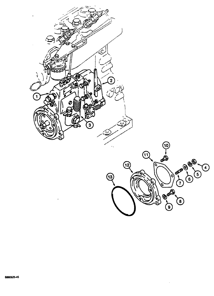 Схема запчастей Case CASE - (3-08) - FUEL INJECTION PUMP (03) - FUEL SYSTEM