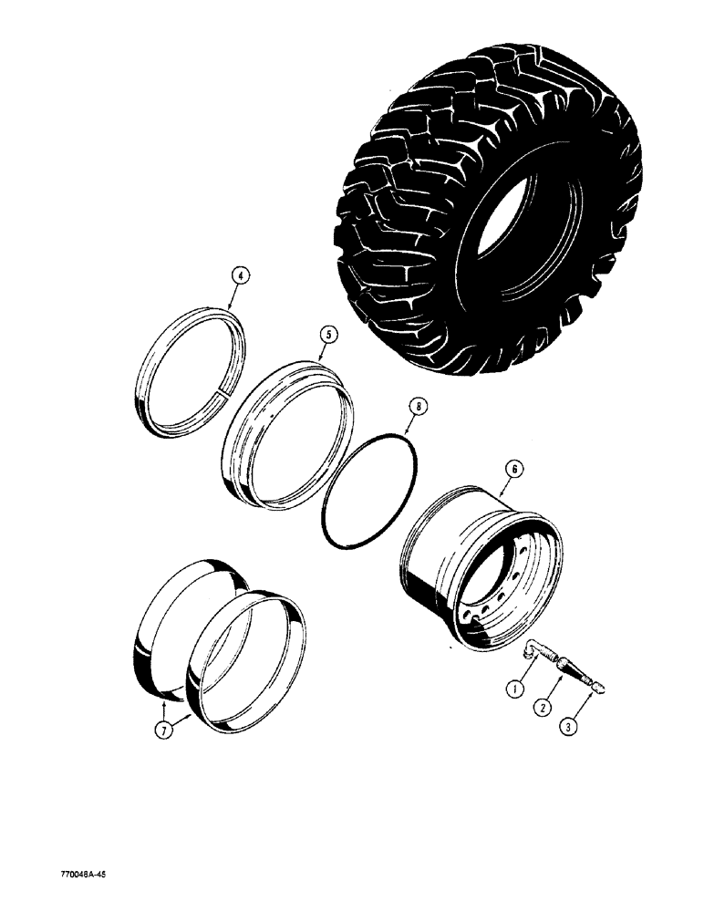 Схема запчастей Case W36 - (7-316) - WHEELS (07) - BRAKES