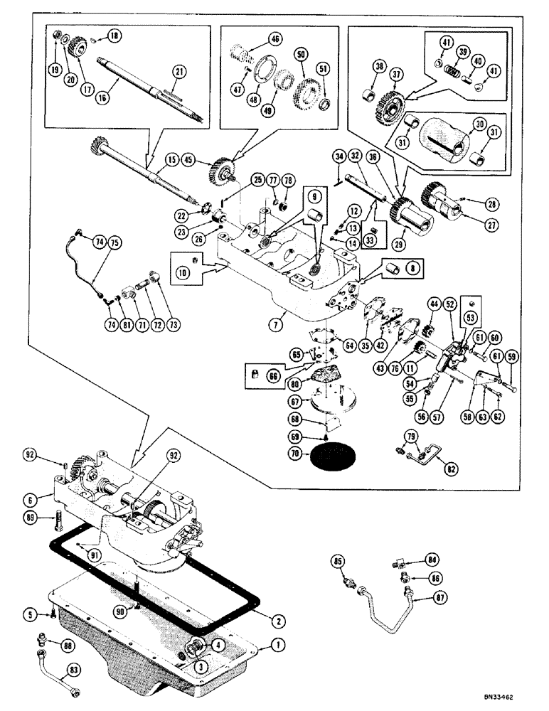 Схема запчастей Case 1000D - (026) - LANCHESTER BALANCER (01) - ENGINE