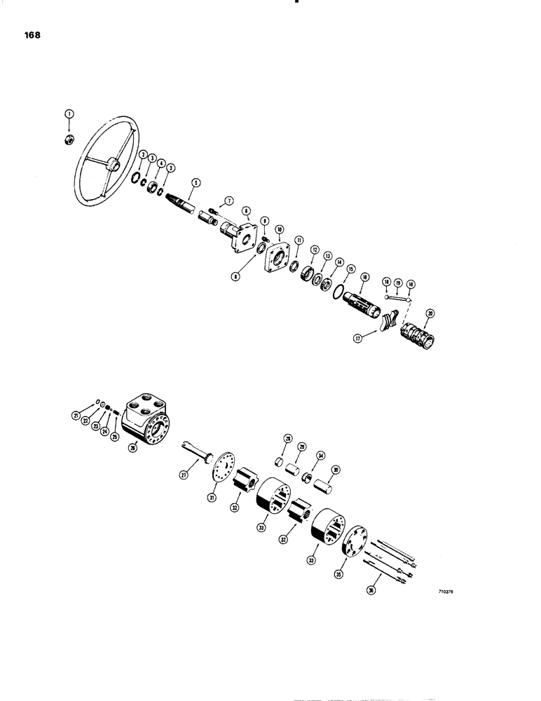 Схема запчастей Case W20 - (168) - L50029 STEERING CONTROL VALVE (05) - STEERING
