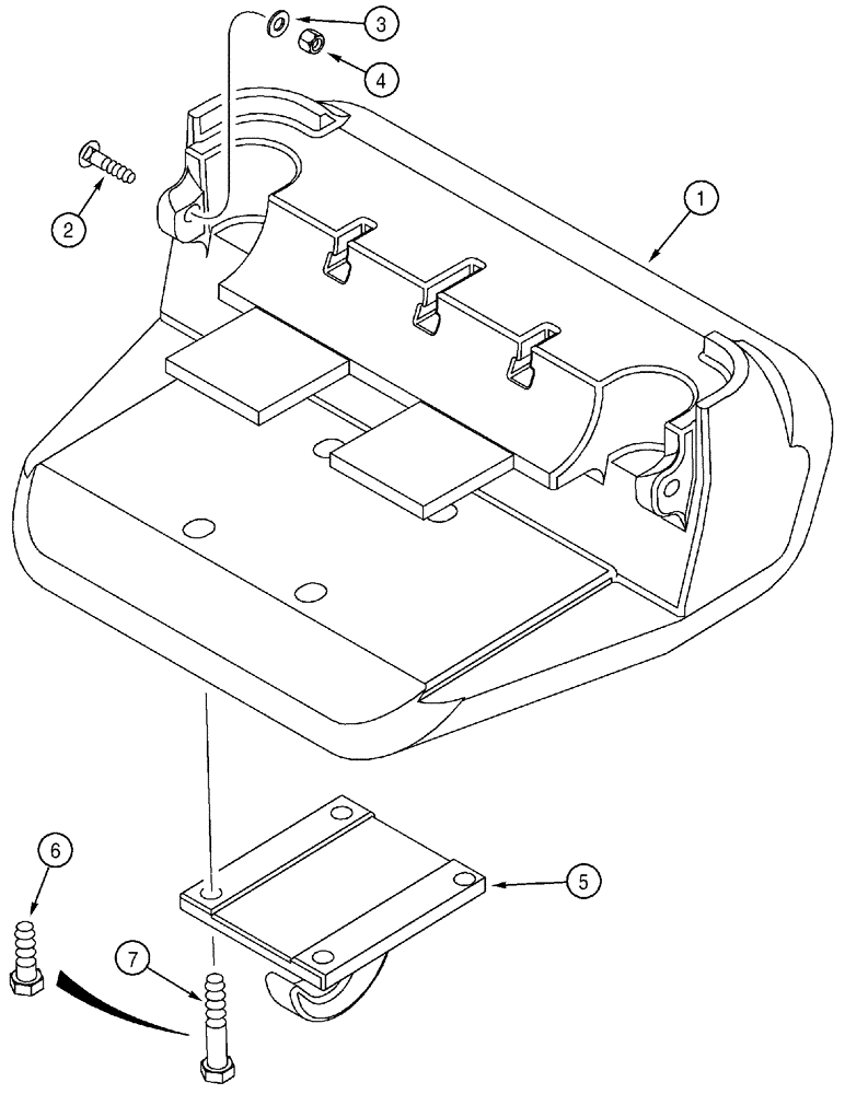 Схема запчастей Case 750H - (09-06) - COUNTERWEIGHT, FRONT HOOK, TOWING (09) - CHASSIS