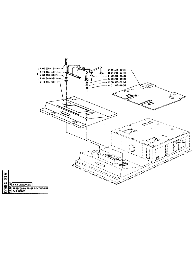 Схема запчастей Case 160CK - (024) - CAB GUARD (05) - UPPERSTRUCTURE CHASSIS