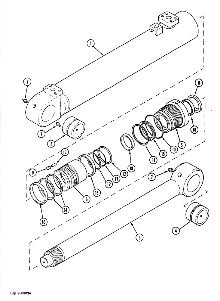 Схема запчастей Case 688 - (8-186) - TOOL CYLINDER (08) - HYDRAULICS