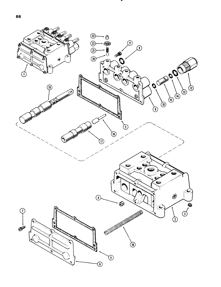 Схема запчастей Case 1150 - (086) - R20723 VALVE (07) - HYDRAULIC SYSTEM