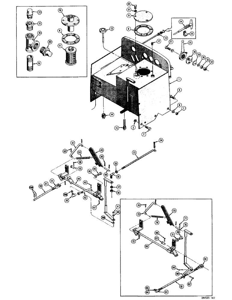 Схема запчастей Case 420C - (086) - COWL, DASH, AND THROTTLE CONTROL (05) - UPPERSTRUCTURE CHASSIS