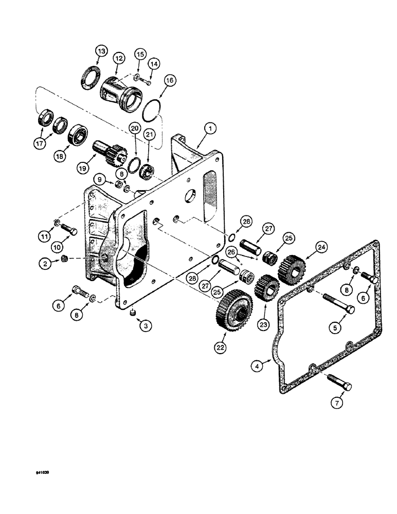 Схема запчастей Case 19 - (18) - ADAPTER PARTS FOR 450 CRAWLERS, USED ON DRAWBAR AND DOZER MODELS BEFORE TRANSMISSION P.I.N. 2682706 