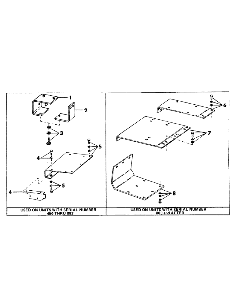 Схема запчастей Case 40BLC - (010) - TRACK MOTOR GUARDS, (USED WITH STANDARD GAUGE TRACK UNITS) (04) - UNDERCARRIAGE