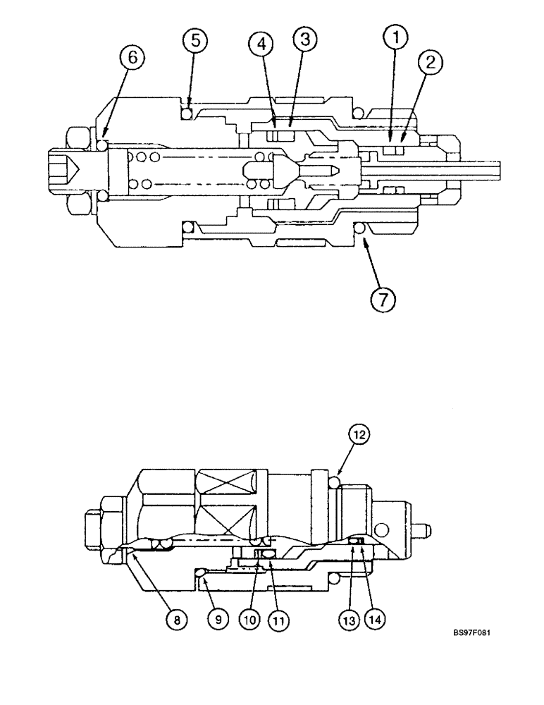 Схема запчастей Case 9040B - (8-150) - HYDRAULIC CONTROL VALVE COMPONENTS, RELIEF VALVE COMPONENTS (08) - HYDRAULICS