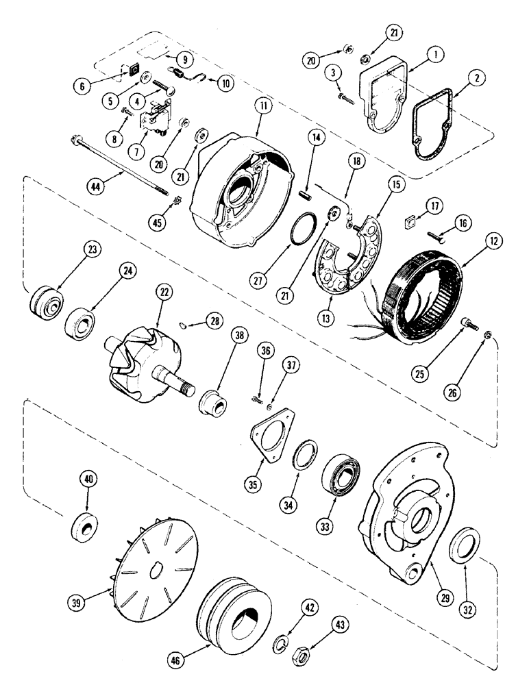 Схема запчастей Case 475 - (070) - A41340 ALTERNATOR (55) - ELECTRICAL SYSTEMS