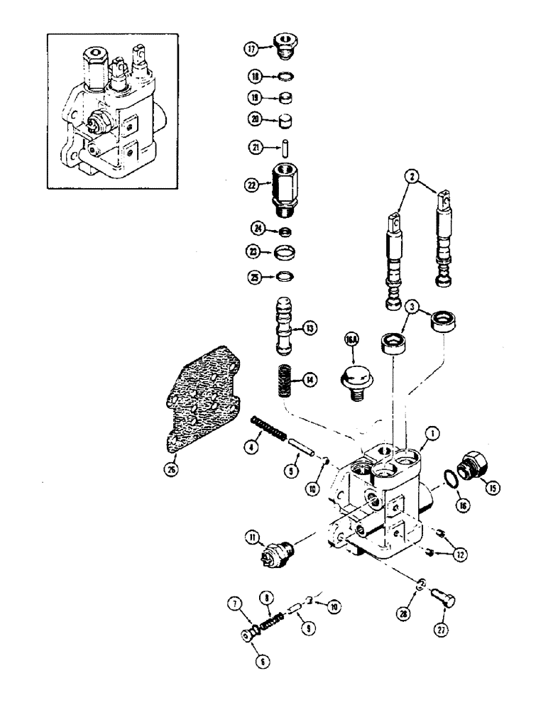 Схема запчастей Case W7E - (167A) - TRANSMISSION, T42512 TRANSMISSION CONTROL VALVE, (TRACTOR SN. 9900001 & AFTER) (06) - POWER TRAIN