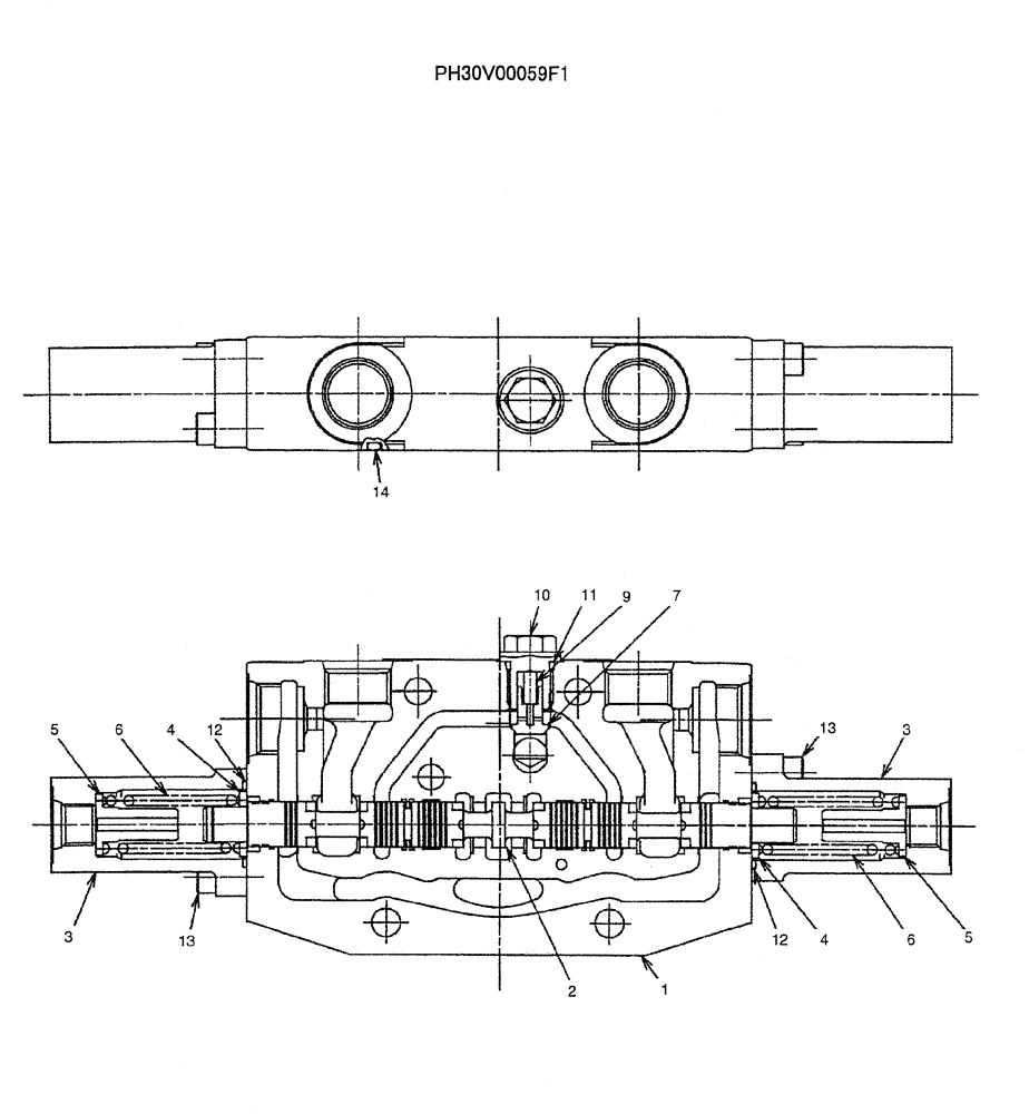 Схема запчастей Case CX50B - (07-006) - VALVE ASSY, CONTROL (SERVICE) (PH30V00059F1) ELECTRICAL AND HYDRAULIC COMPONENTS