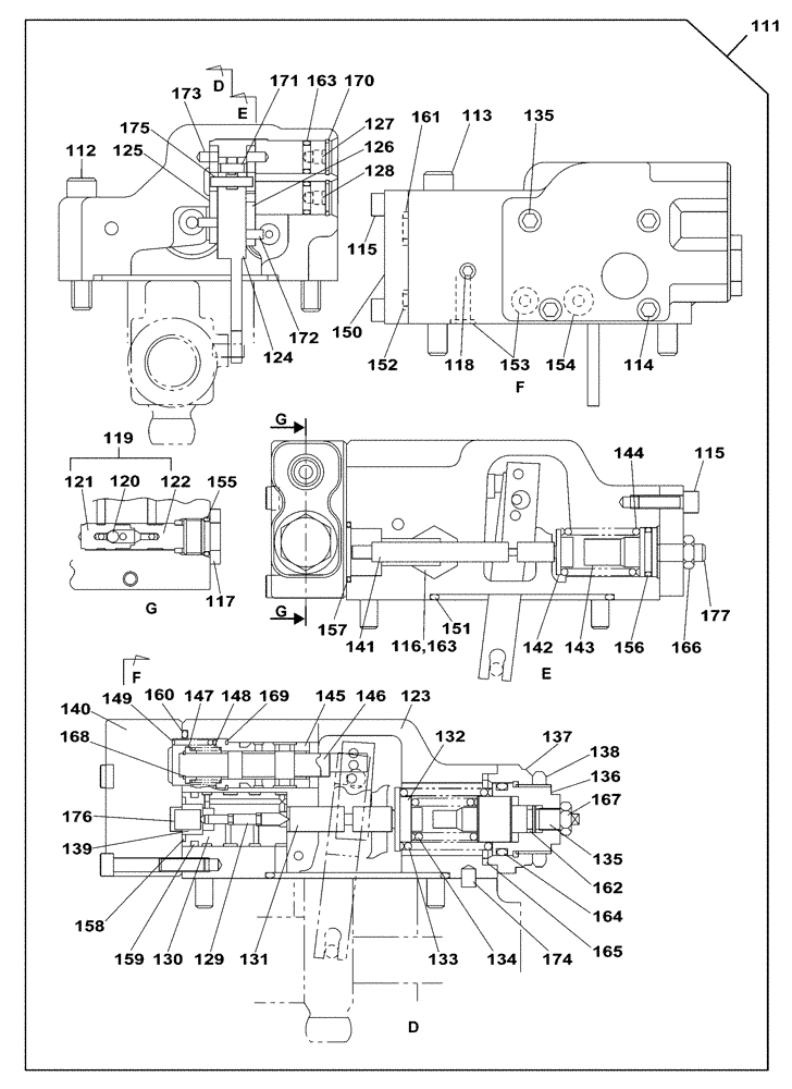 Схема запчастей Case CX210C LR - (35.350.02[01]) - HIGH PRESSURE PUMP - REGULATOR - STANDARD (35) - HYDRAULIC SYSTEMS