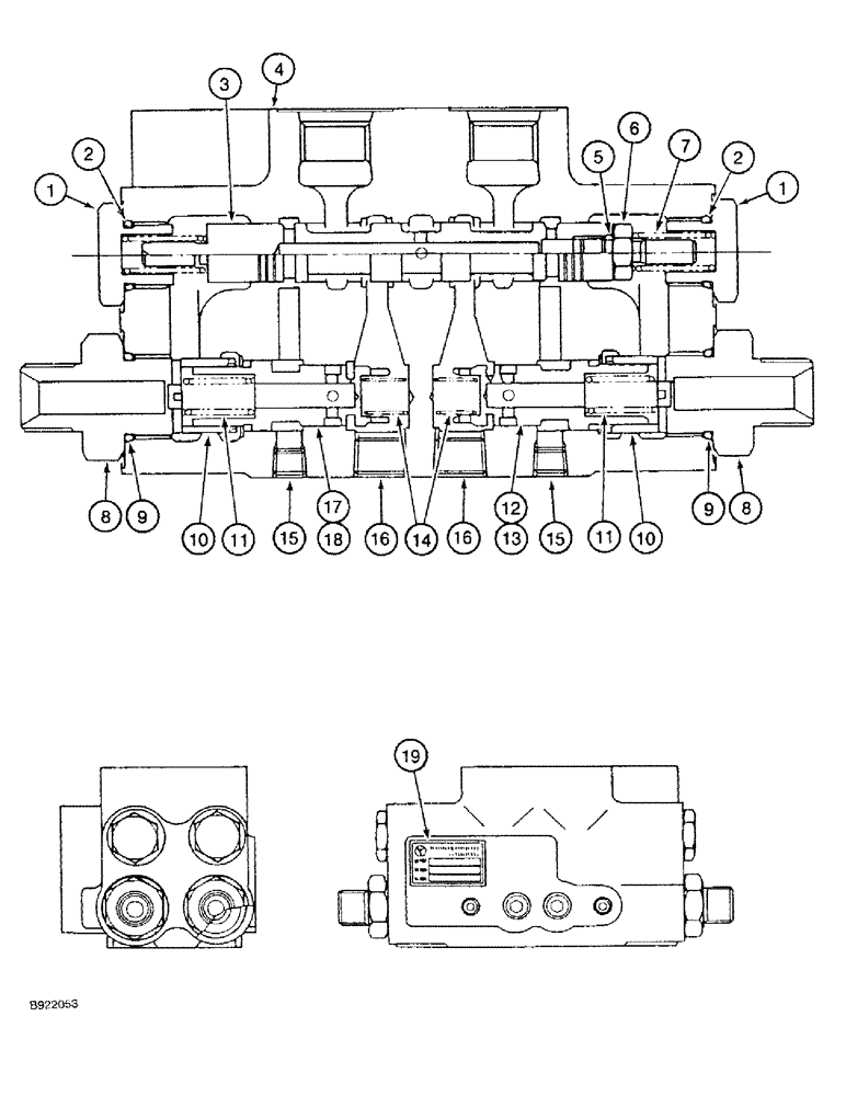Схема запчастей Case 9030 - (8-44) - 153567A1 CUSHION VALVE ASSEMBLY (08) - HYDRAULICS