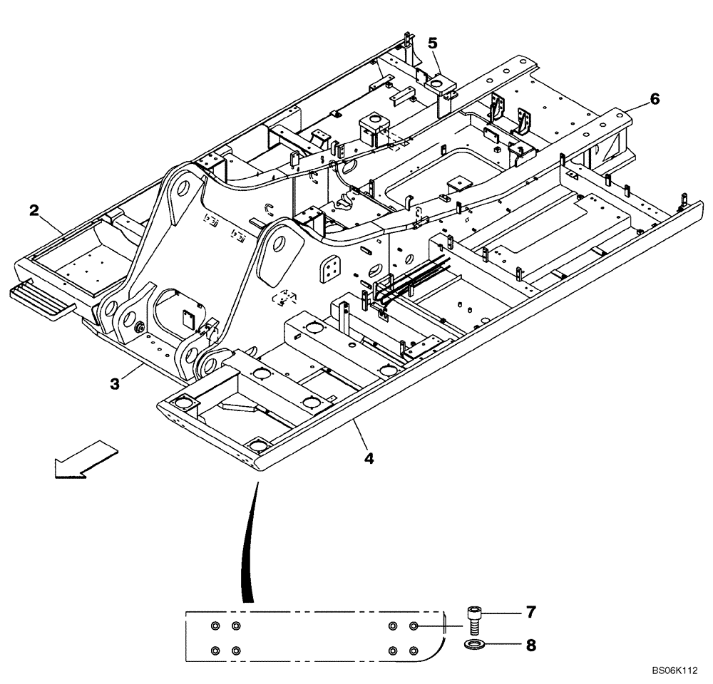 Схема запчастей Case CX460 - (09-02) - TURNTABLE (09) - CHASSIS/ATTACHMENTS