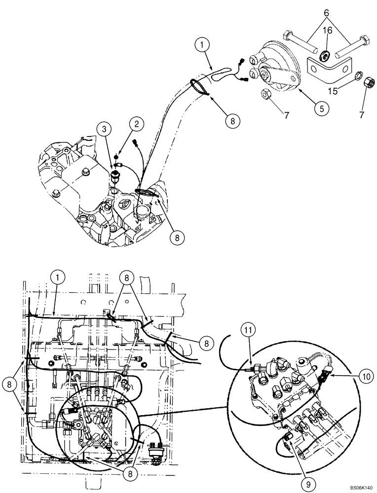 Схема запчастей Case 1150H - (04-12) - HARNESSES - FRONT AND REAR (04) - ELECTRICAL SYSTEMS
