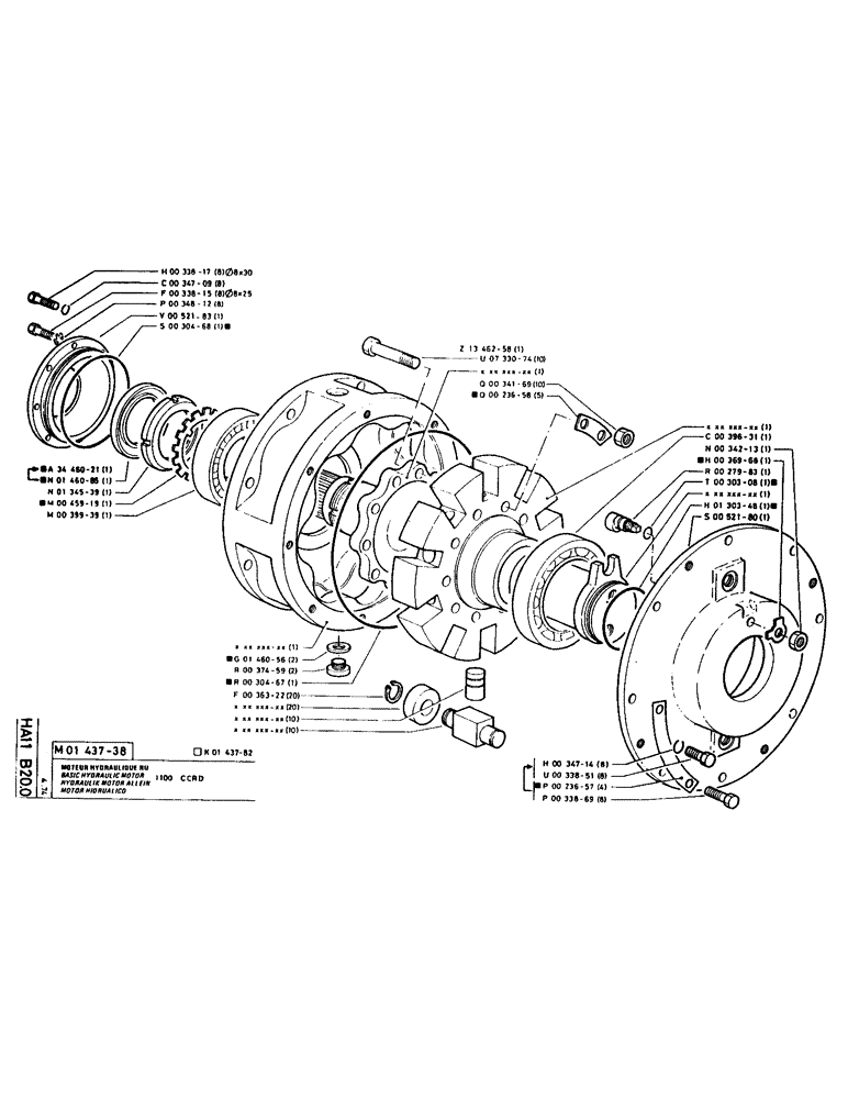 Схема запчастей Case LC80M - (169) - BASIC HYDRAULIC MOTOR 