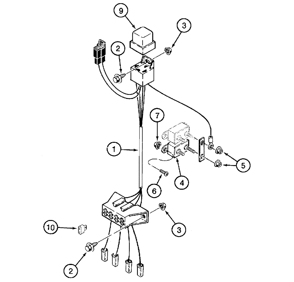 Схема запчастей Case 460 - (4-14) - ACCESSORY ELECTRICAL POWER HARNESS (04) - ELECTRICAL SYSTEMS