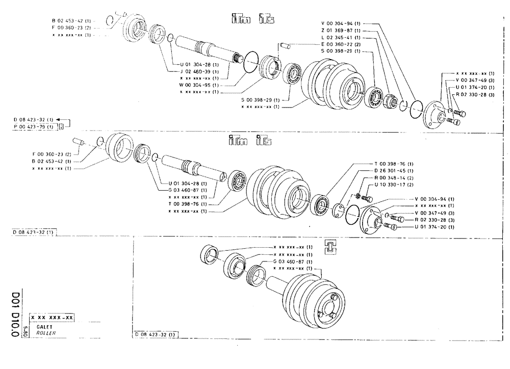 Схема запчастей Case 75C - (D01 D10.0) - ROLLER (04) - UNDERCARRIAGE