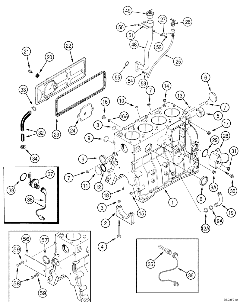 Схема запчастей Case 850K - (02-17) - CYLINDER BLOCK - 4T-390 EMISSIONS CERTIFIED ENGINE (Apr 19 2012 7:55AM) (02) - ENGINE