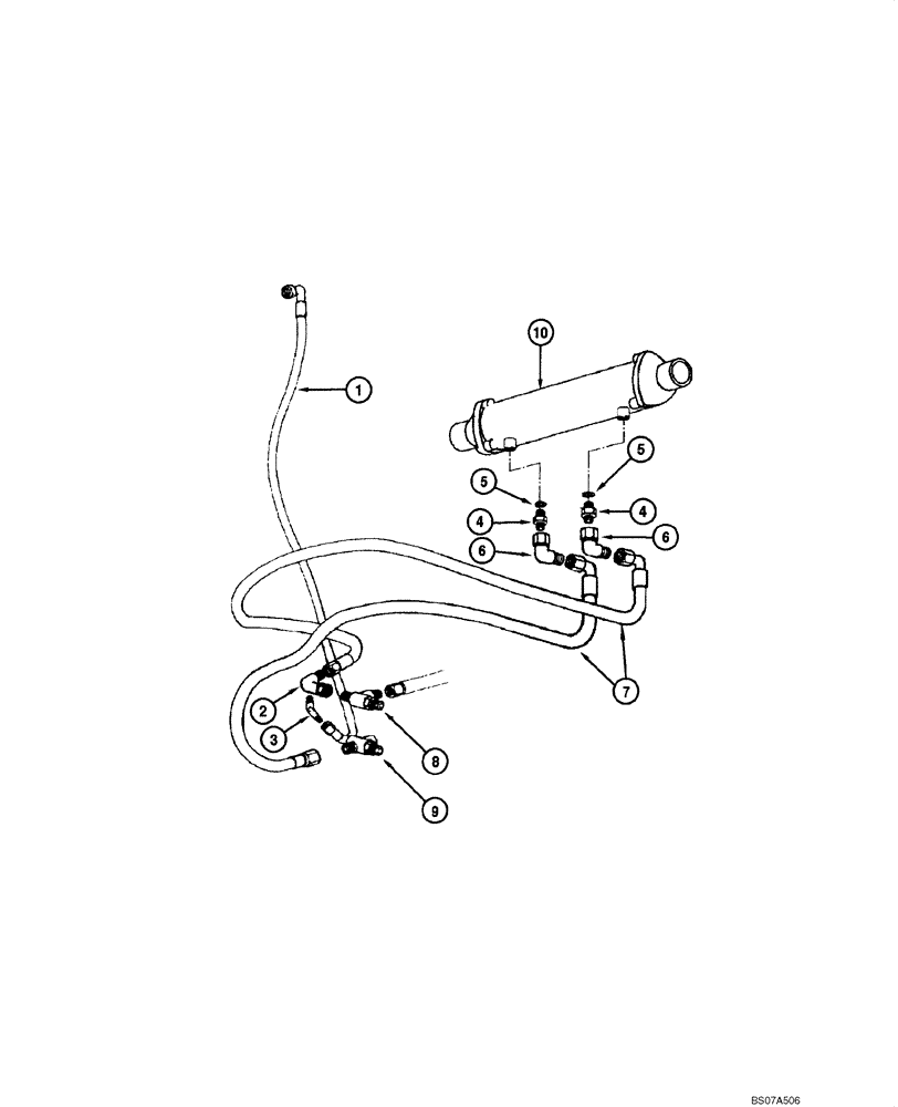 Схема запчастей Case 885 - (06.21[00]) - TRANSMISSION - OIL COOLING (06) - POWER TRAIN