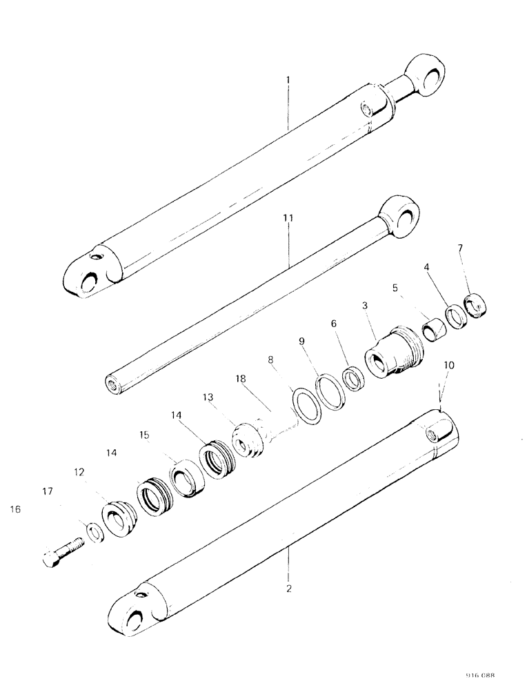 Схема запчастей Case 580F - (194) - SIDE SHIFT BACKHOE STABILIZER CYLINDERS, UP TO NO 3.785.895 (35) - HYDRAULIC SYSTEMS