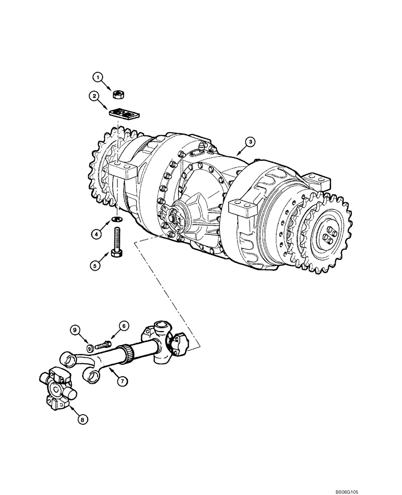 Схема запчастей Case 865 - (06.24[00]) - REAR AXLE GRAZIANO - ASSEMBLY (06) - POWER TRAIN