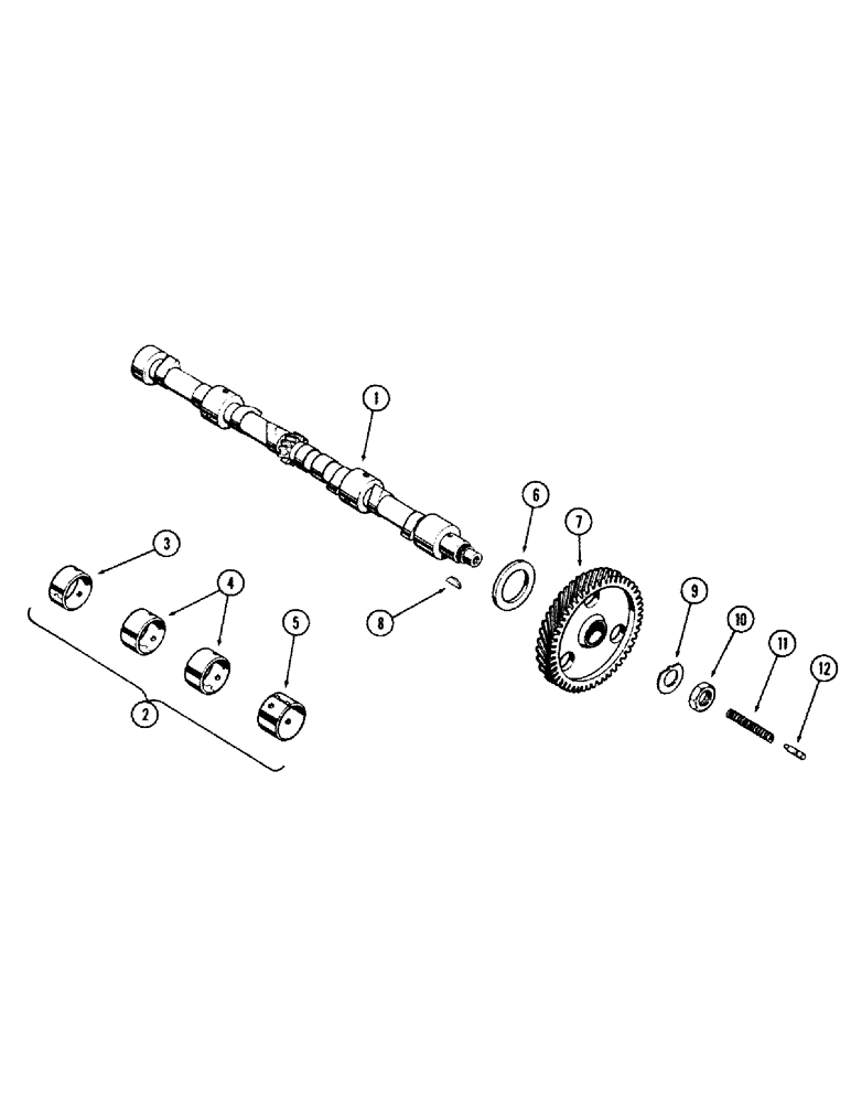 Схема запчастей Case 680CK - (017A) - CAMSHAFT, (267) DIESEL ENGINE (10) - ENGINE