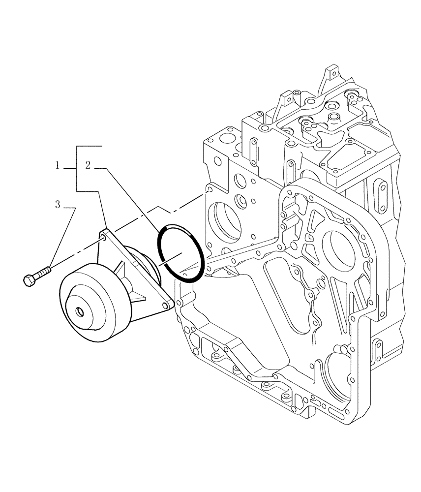 Схема запчастей Case 1850K LT - (0.320[01]) - WATER PUMP (01) - ENGINE