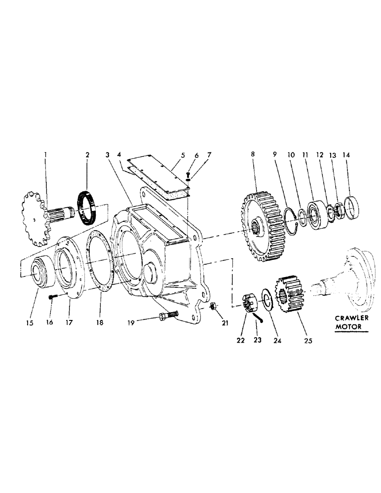 Схема запчастей Case 30YC - (062) - CRAWLER DRIVE GEAR REDUCER, (RIGHT HAND SHOWN) (05) - UPPERSTRUCTURE CHASSIS