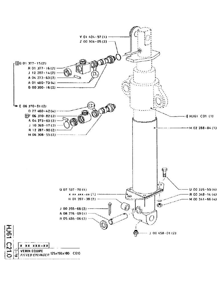 Схема запчастей Case RC200L - (067) - FITTED CYLINDER 