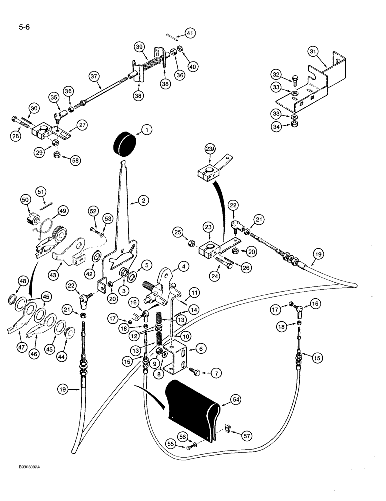 Схема запчастей Case 360 - (5-06) - DIRECTIONAL AND GROUND DRIVE CONTROLS - STEERING, FORWARD, REVERSE P.I.N. JAF0022340 AND AFTER (05) - STEERING