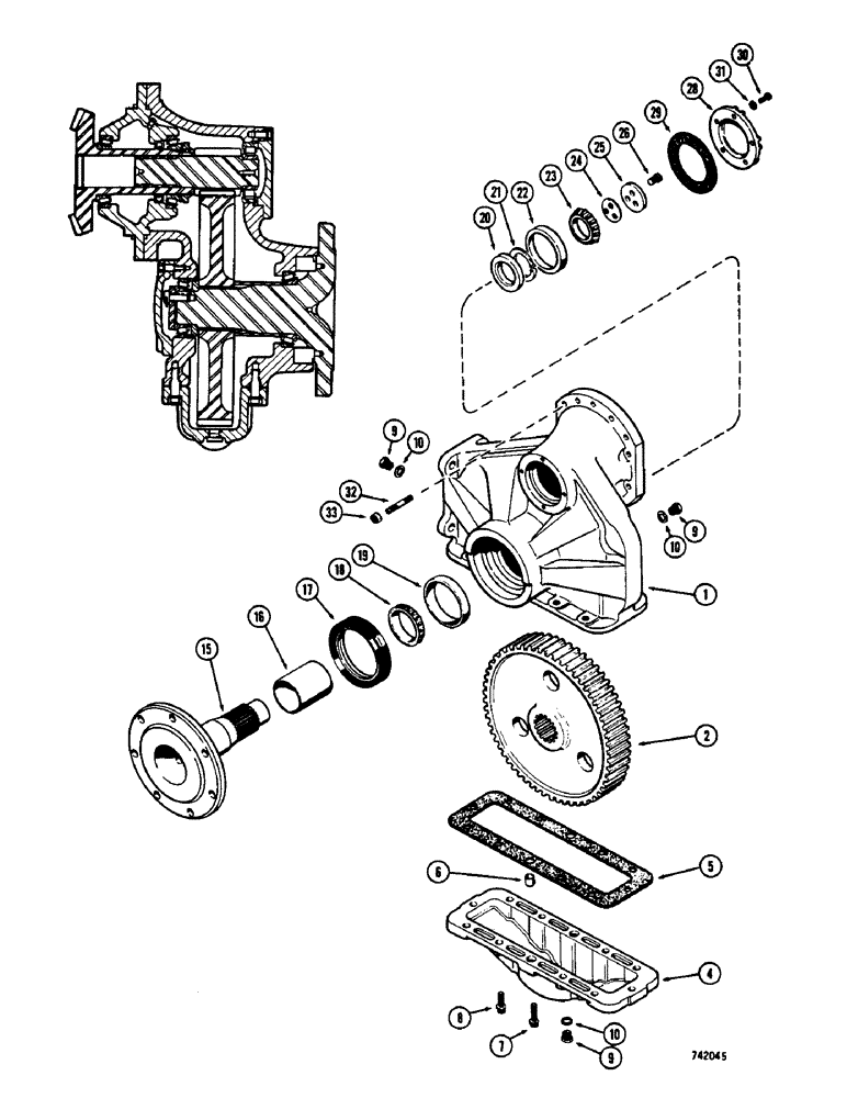 Схема запчастей Case 475 - (092) - TRANSMISSION FINAL DRIVE AND HOUSING (21) - TRANSMISSION