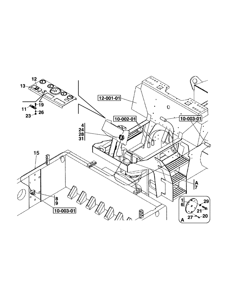 Схема запчастей Case SR15 - (04-007-00[01]) - ELECTRICAL CIRCUIT - DIFFERENTIAL LOCK - IF USED (04) - ELECTRICAL SYSTEMS
