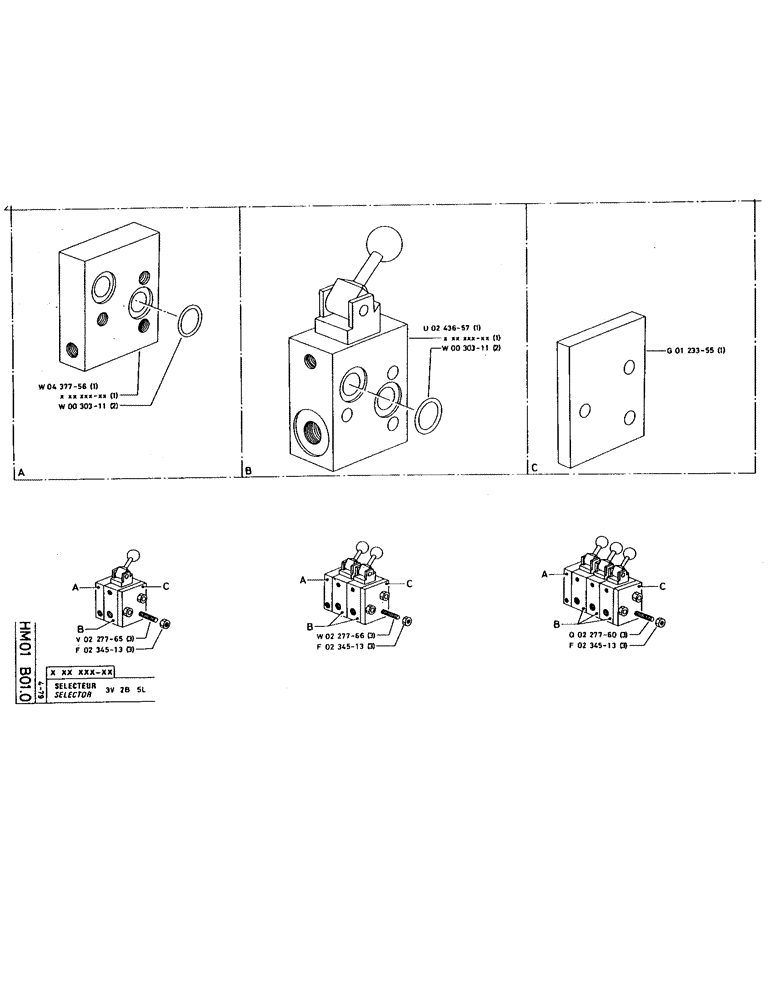 Схема запчастей Case 220 - (174) - SELECTOR (07) - HYDRAULIC SYSTEM