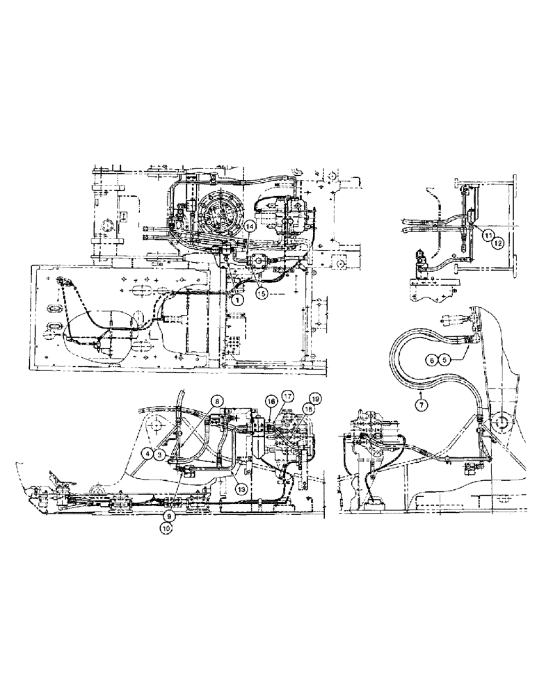 Схема запчастей Case 9040B - (8-084) - SINGLE ACTION AUXILIARY EQUIPMENT OPTION, RELIEF CIRCUIT, STD MODELS PRIOR TO P.I.N. DAC0401166 (08) - HYDRAULICS