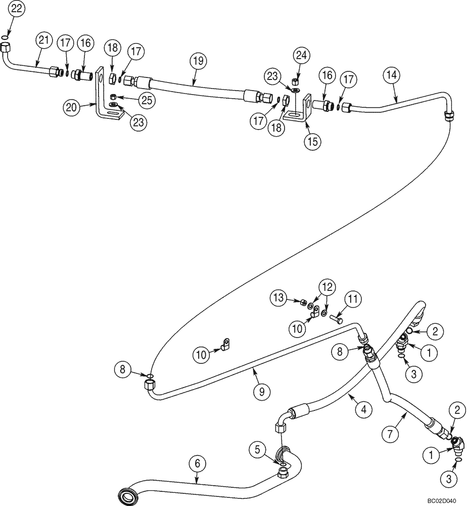 Схема запчастей Case 921C - (06-21) - HYDRAULICS - AXLE, FRONT (06) - POWER TRAIN
