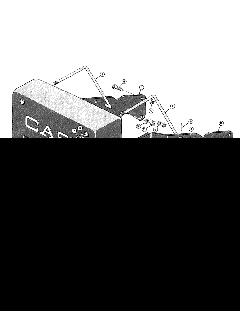 Схема запчастей Case 420C - (194) - 900 LB. REAR COUNTERWEIGHT (WITH WINCH) (05) - UPPERSTRUCTURE CHASSIS
