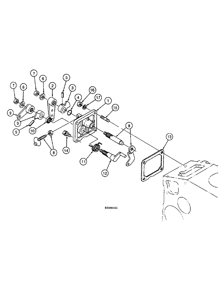 Схема запчастей Case 1825B - (3-16) - SPEED CONTROL PLATE (03) - FUEL SYSTEM