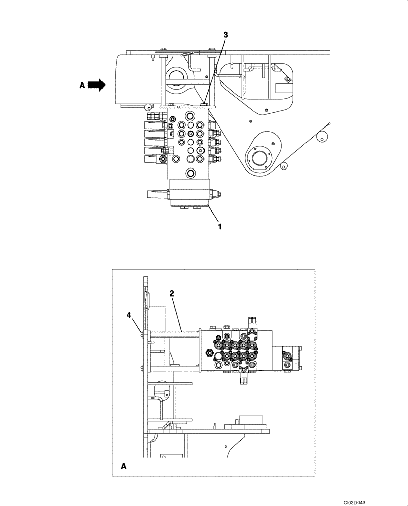 Схема запчастей Case CX75SR - (08-64) - CONTROL VALVE - SUPPORT (08) - HYDRAULICS